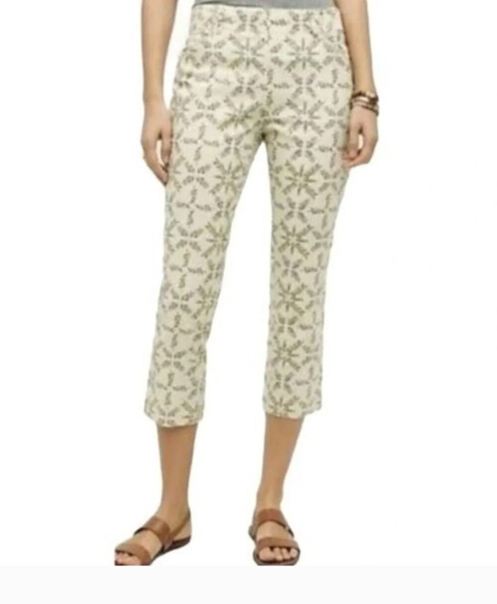 Anthropologie Cartonnier Charlie Trouser Leaf Print Pants, Size 8